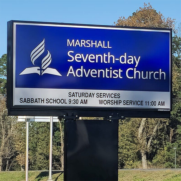 Church Sign for Marshall Seventh-day Adventist Church