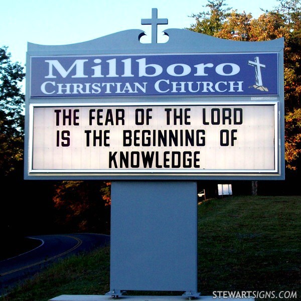 Church Sign for Millboro Christian Church