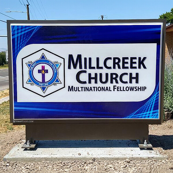 Church Sign for Millcreek Baptist Church