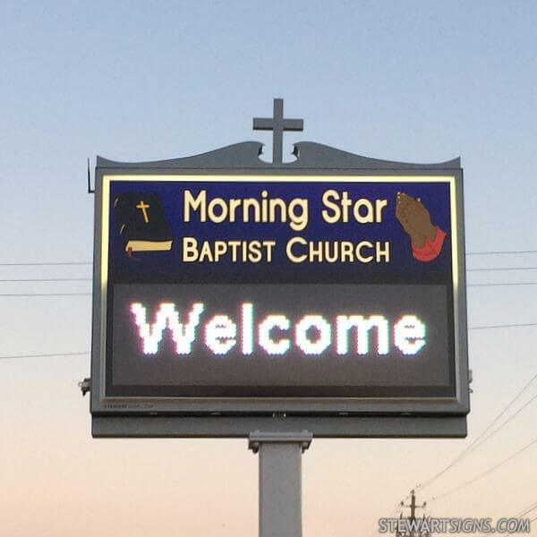 Church Sign for Morning Star Baptist Church