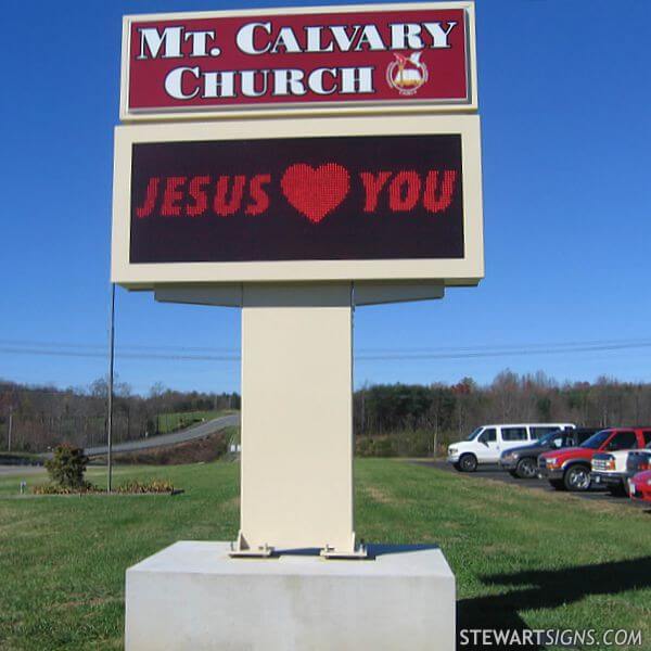 Church Sign for Mt. Calvary Church