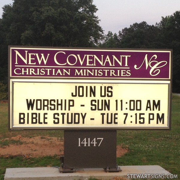 Church Sign for New Covenant Christian Ministries