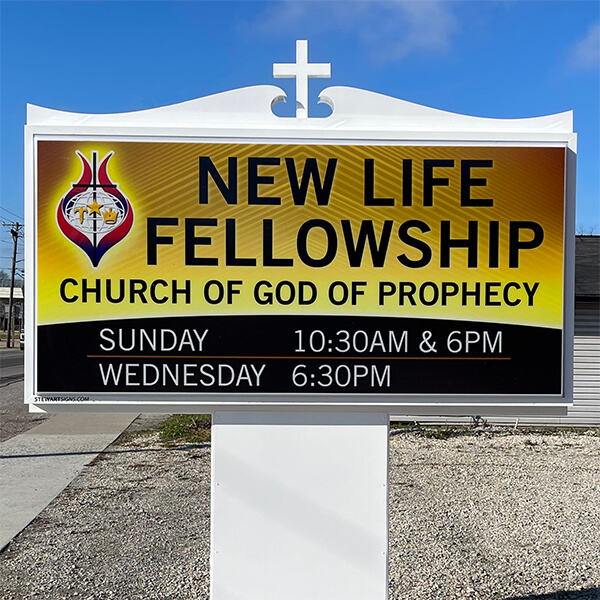 Church Sign for New Life Fellowship