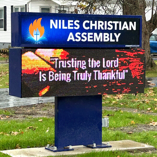 Church Sign for Niles Christian Assembly