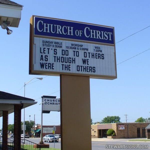 Church Sign for Church of Christ Noble