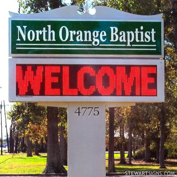 Church Sign for North Orange Baptist Church