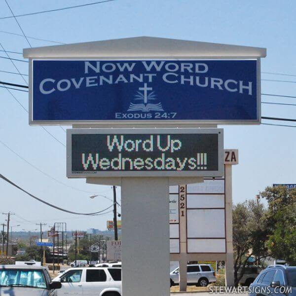 Church Sign for Now Word Covenant Church