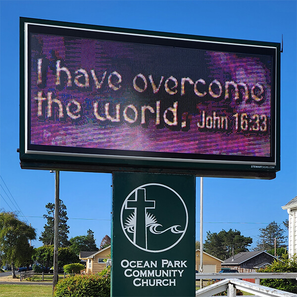 Church Sign for Ocean Park Community Church