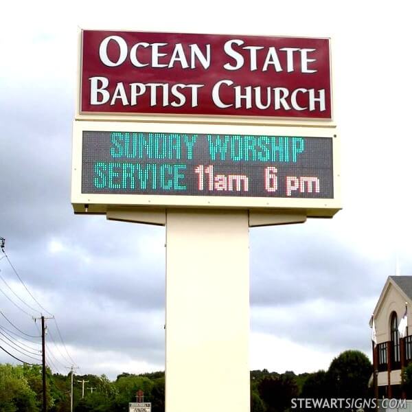 Church Sign for Ocean State Baptist Church