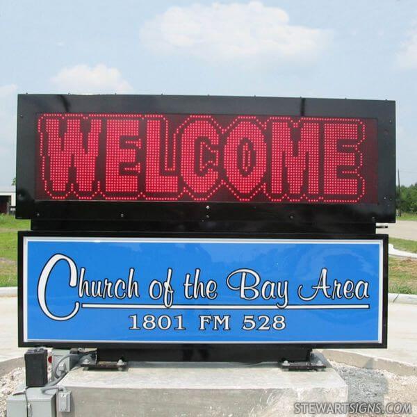 Church Sign for Church of the Bay Area