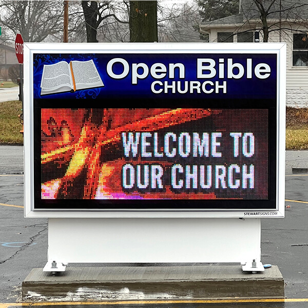 Church Sign for Open Bible Church