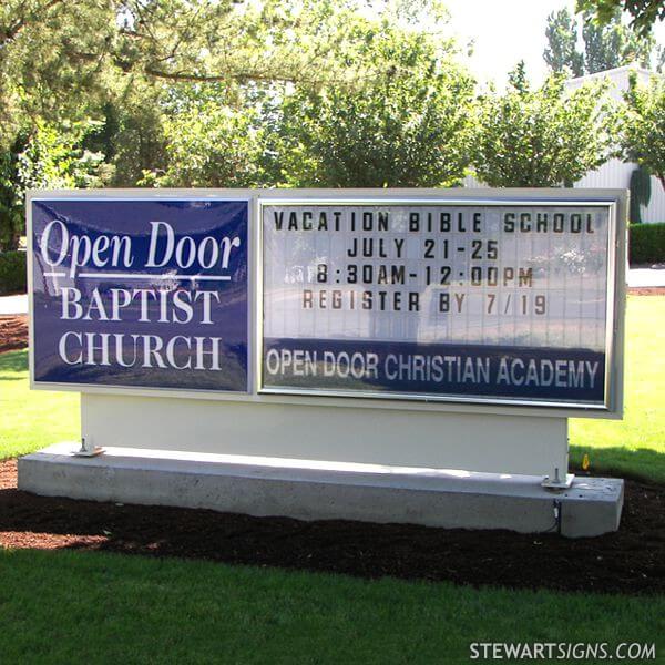 Church Sign For Open Door Baptist Church And Christian Academy