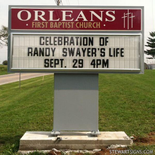 Church Sign for First Baptist Church