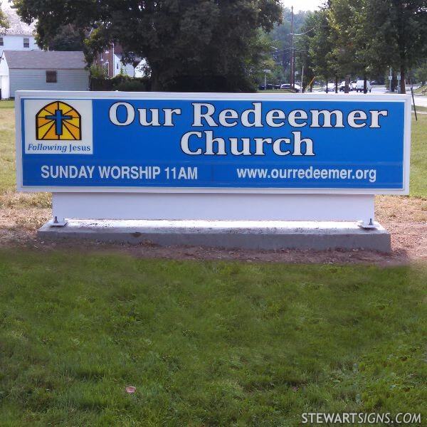 Church Sign for Our Redeemer Lutheran Church