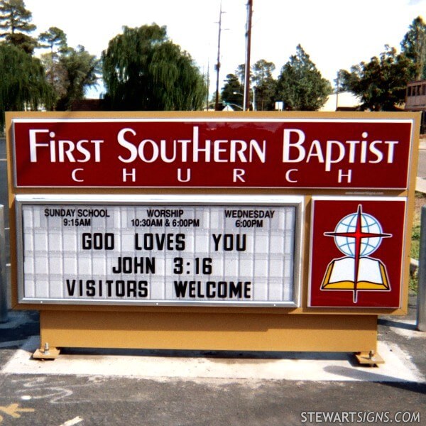 Church Sign for First Southern Baptist Church