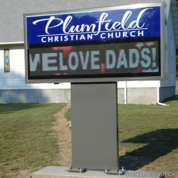 Church Sign for Plumfield Christian Church - West Frankfort, IL