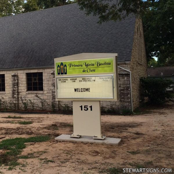 Church Sign for Primera Iglesia Bautista