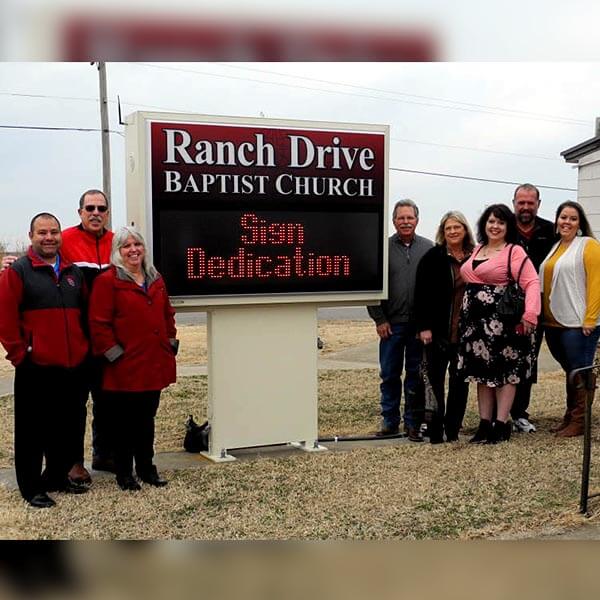 Church Sign for Ranch Drive Baptist Church