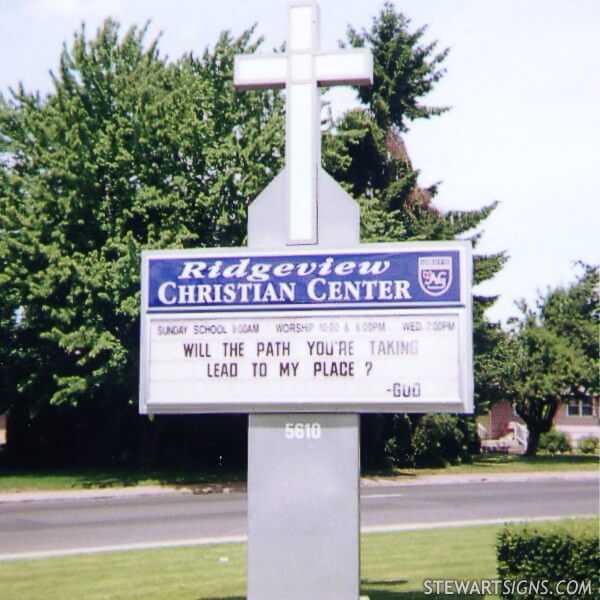 Church Sign for Ridgeview Christian Center