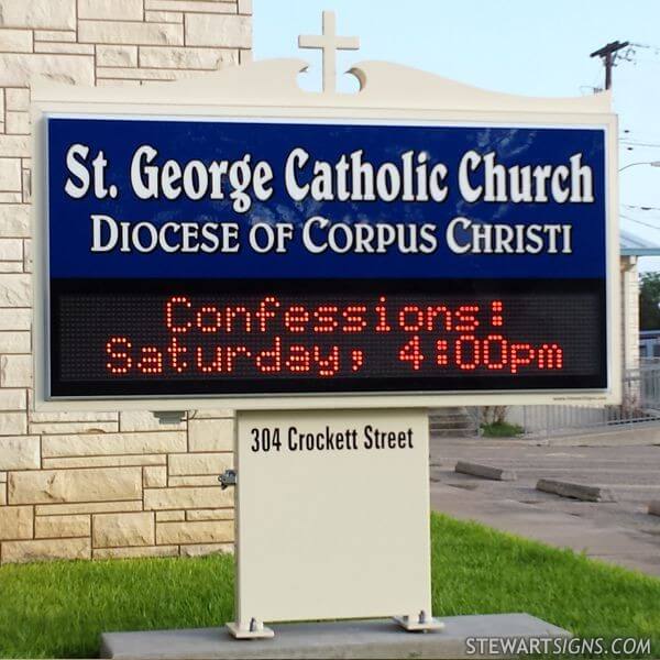 Church Sign for St. George Catholic Church