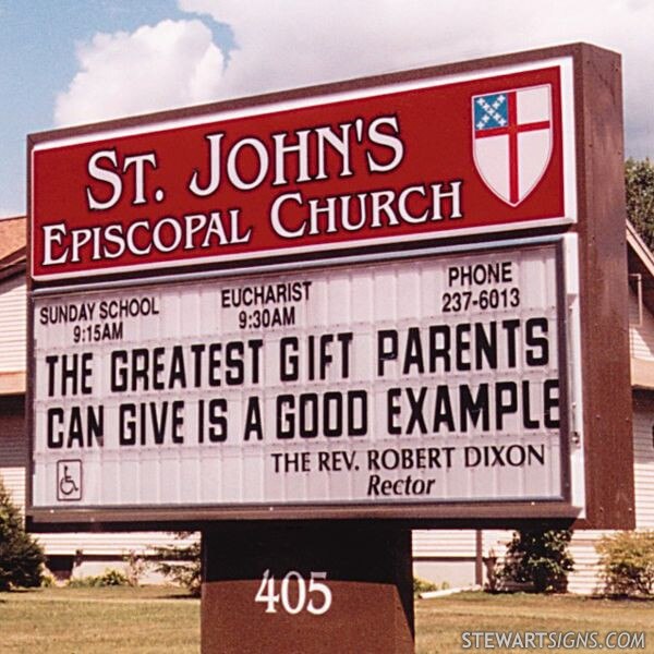 Church Sign for St. John's Episcopal Church