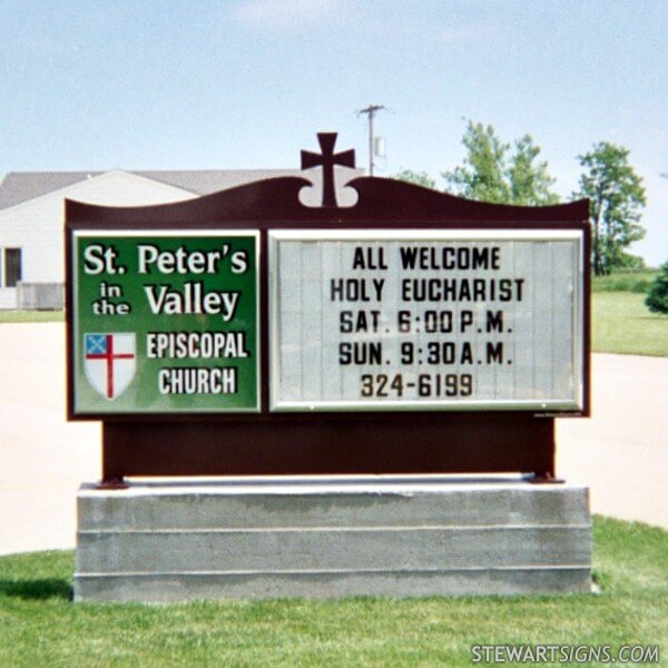 Church Sign for Saint Peter's in the Valley Episcopal Church