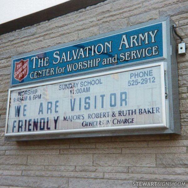 Church Sign for The Salvation Army