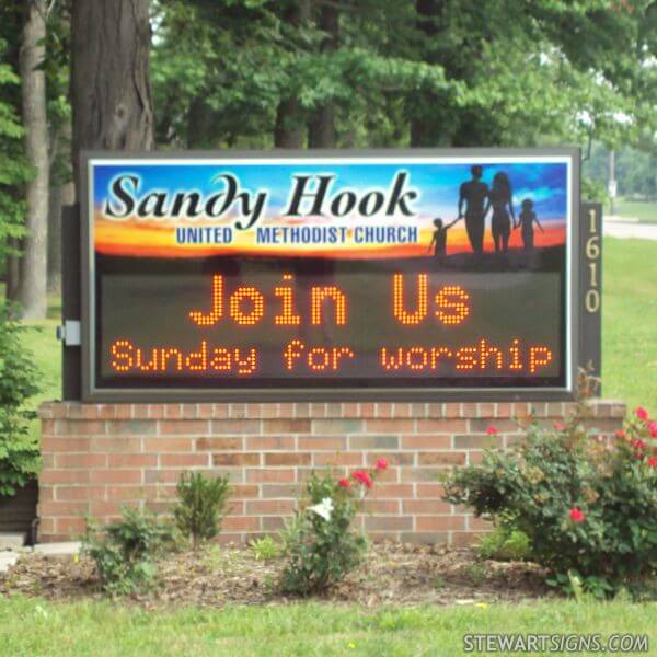 Church Sign for Sandy Hook United Methodist Church