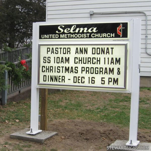 Church Sign for Selma United Methodist Church