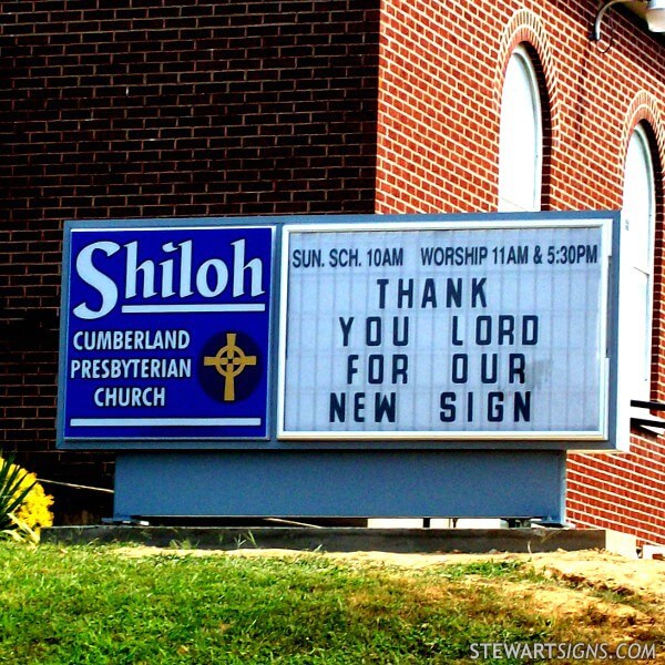 Church Sign for Shiloh Cumberland Presbyterian Church