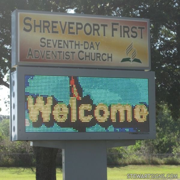 Church Sign for Shreveport First Seventh-day Adventist Church