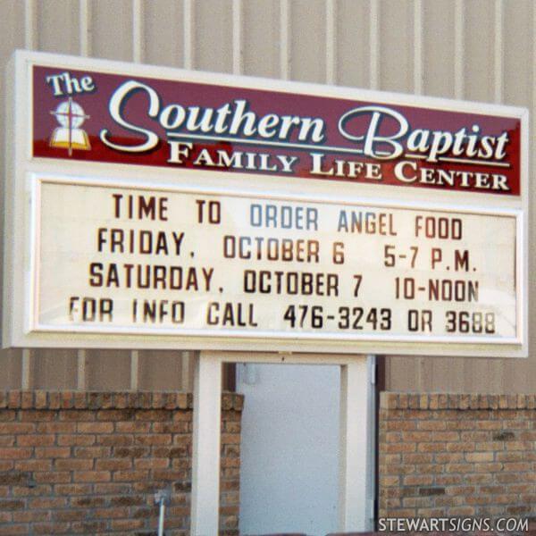 Church Sign for Southern Baptist Church