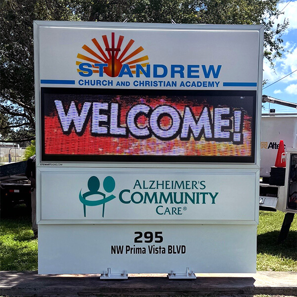 Church Sign for St Andrew Lutheran Church Elca