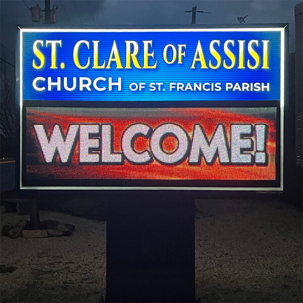 Church Sign for St. Clare of Assisi