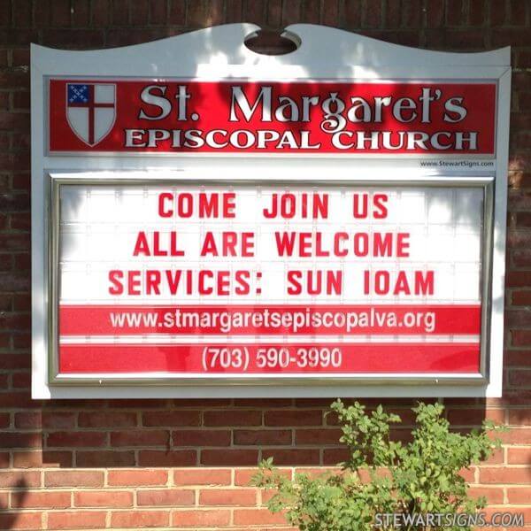 Church Sign for St. Margaret's Episcopal Church