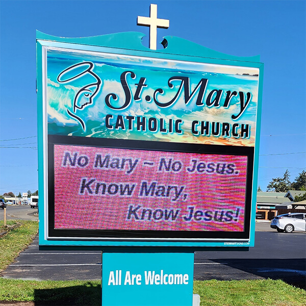 Church Sign for St. Mary's Church