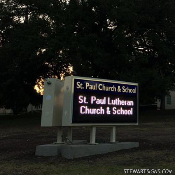 Church Sign for St. Paul Lutheran Church & School