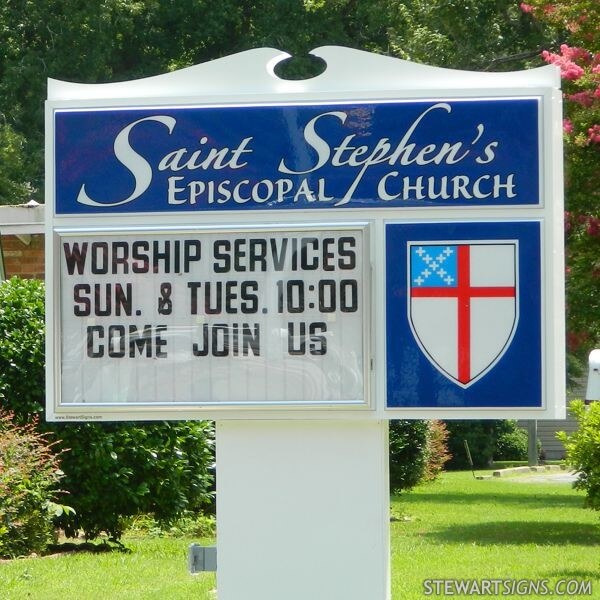 Church Sign for Saint Stephen's Episcopal Church