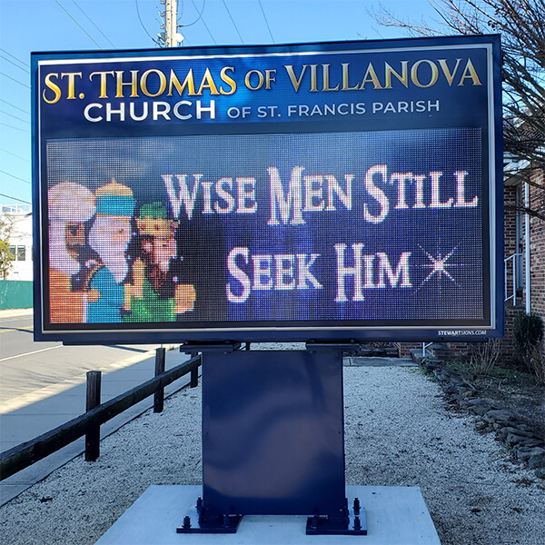 Church Sign for St. Thomas of Villanova