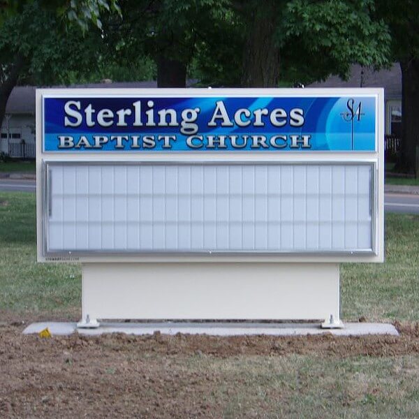 Church Sign for Sterling Acres Baptist Church