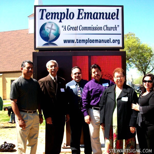 Church Sign for Templo Emanuel