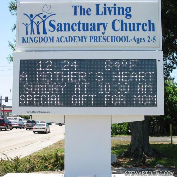 Church Sign for Living Sanctuary Church