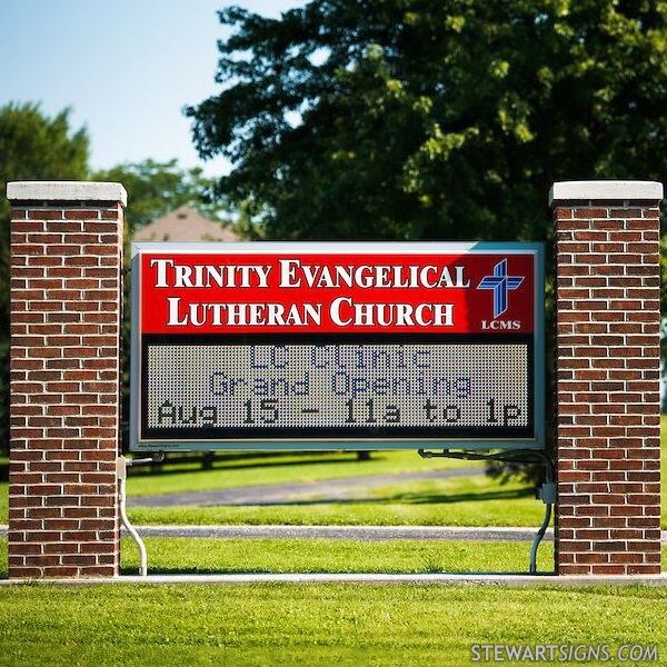 Church Sign for Trinity Evangelical Lutheran Church