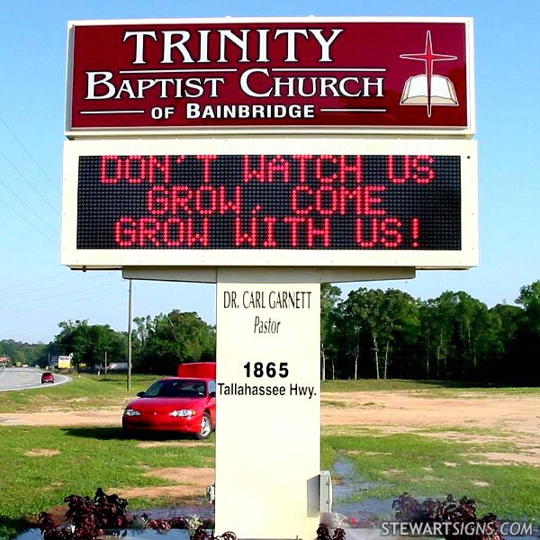 Church Sign for Trinity Baptist Church