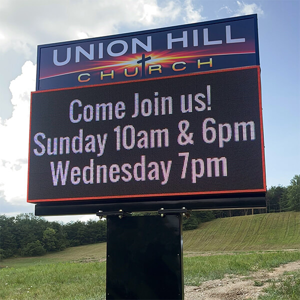 Church Sign for Union Hill Church