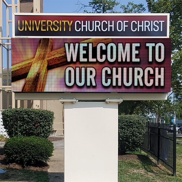 Church Sign for University Church of Christ