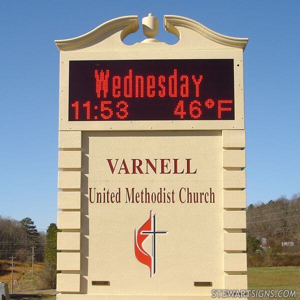 Church Sign for Varnell United Methodist Church