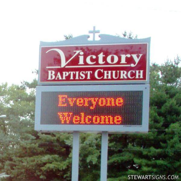 Church Sign for Victory Baptist Church