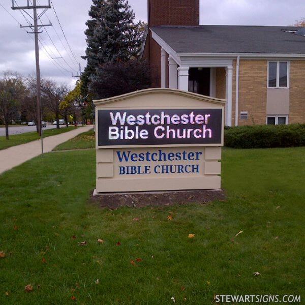 Church Sign for Westchester Bible Church