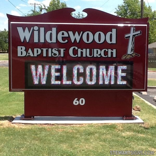 Church Sign for Wildewood Baptist Church - Oklahoma City, OK